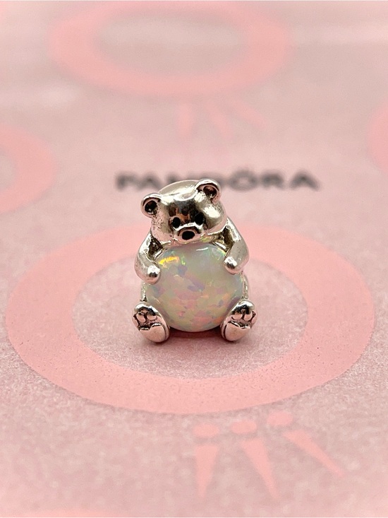 Pandora Jewelry - Pandora Sterling Silver Warm Hugs Teddy Bear Opal Charm 793108C01